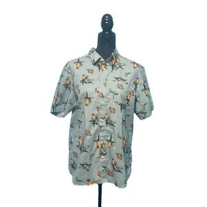 Vans Parrot Print Button Down Shirt - Size Small